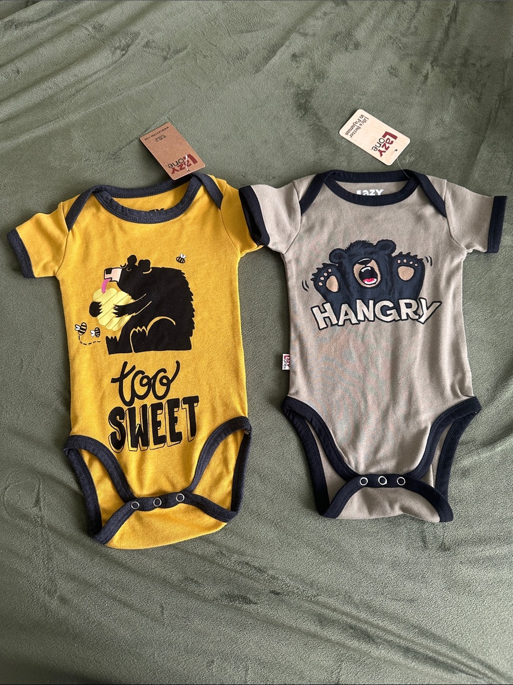 12 Month Lazy One Bear One-Piece Bodysuit